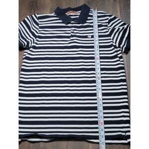 Scotch & Soda Mens Striped Polo Shirt Navy White Cotton Logo 149077-19-SSMM-D55